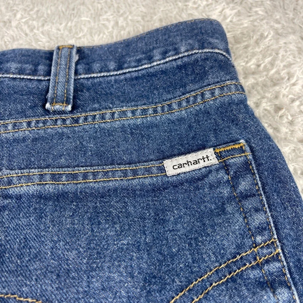 Carhartt Mens Relaxed Fit Denim Shorts Blue Cotton B354 DCW Size 42